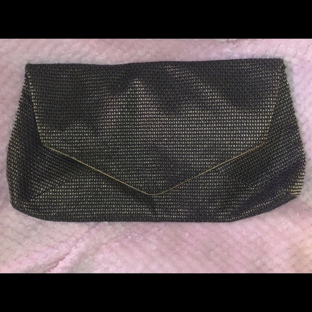 Dries Van Noten Gold Black Navy clutch